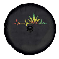 Reggae Weed Spare Tire Cover Rasta Marijuana Leaf Heartbeat Weed Lovers 420 - Wonder Print Shop