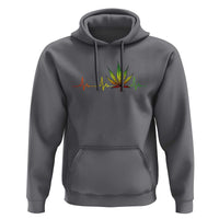 Reggae Weed Hoodie Rasta Marijuana Leaf Heartbeat Weed Lovers 420 - Wonder Print Shop