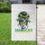 Proud Jamaican Girl Garden Flag Jamaica Messy Bun Retro Vintage Jamaican Flag - Wonder Print Shop