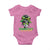 Proud Jamaican Girl Baby Onesie Jamaica Messy Bun Retro Vintage Jamaican Flag - Wonder Print Shop