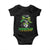Proud Jamaican Girl Baby Onesie Jamaica Messy Bun Retro Vintage Jamaican Flag - Wonder Print Shop