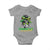 Proud Jamaican Girl Baby Onesie Jamaica Messy Bun Retro Vintage Jamaican Flag - Wonder Print Shop