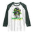 Proud Jamaican Girl Raglan Shirt Jamaica Messy Bun Retro Vintage Jamaican Flag - Wonder Print Shop