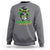 Proud Jamaican Girl Sweatshirt Jamaica Messy Bun Retro Vintage Jamaican Flag - Wonder Print Shop