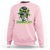 Proud Jamaican Girl Sweatshirt Jamaica Messy Bun Retro Vintage Jamaican Flag - Wonder Print Shop