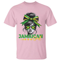 Proud Jamaican Girl T Shirt Jamaica Messy Bun Retro Vintage Jamaican Flag - Wonder Print Shop