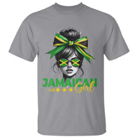 Proud Jamaican Girl T Shirt Jamaica Messy Bun Retro Vintage Jamaican Flag - Wonder Print Shop