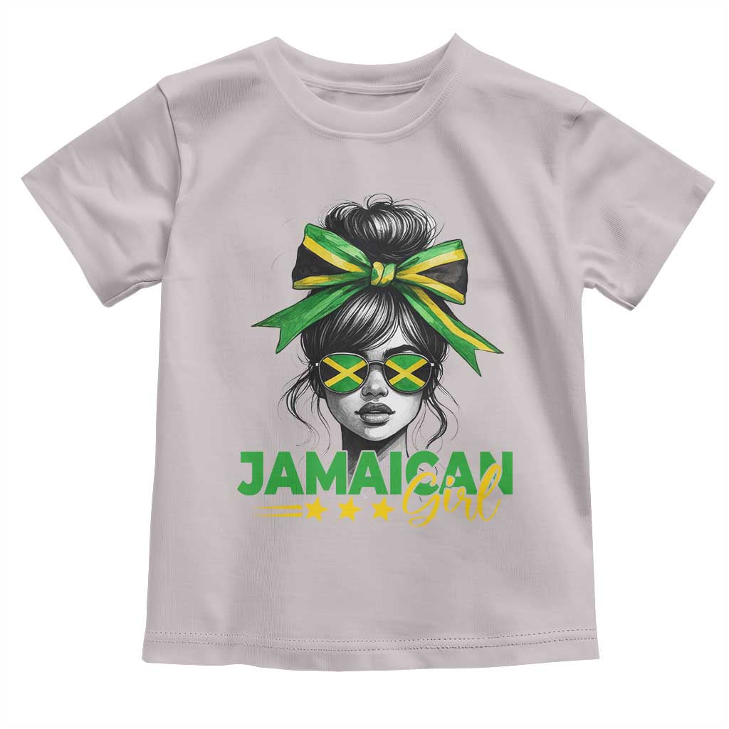 Proud Jamaican Girl Toddler T Shirt Jamaica Messy Bun Retro Vintage Jamaican Flag - Wonder Print Shop
