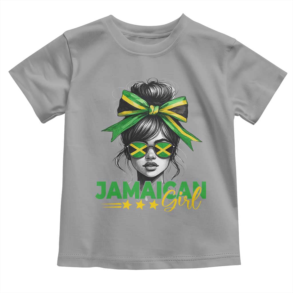 Proud Jamaican Girl Toddler T Shirt Jamaica Messy Bun Retro Vintage Jamaican Flag - Wonder Print Shop