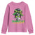 Proud Jamaican Girl Youth Sweatshirt Jamaica Messy Bun Retro Vintage Jamaican Flag - Wonder Print Shop