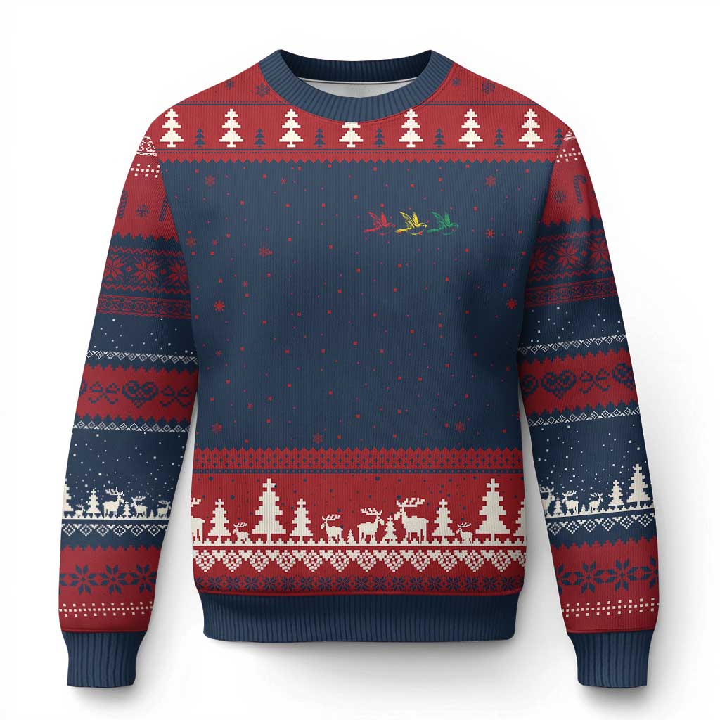 Little Birds Ugly Christmas Sweater Rastafari Rasta Reggae Music Jamaican Pride - Wonder Print Shop