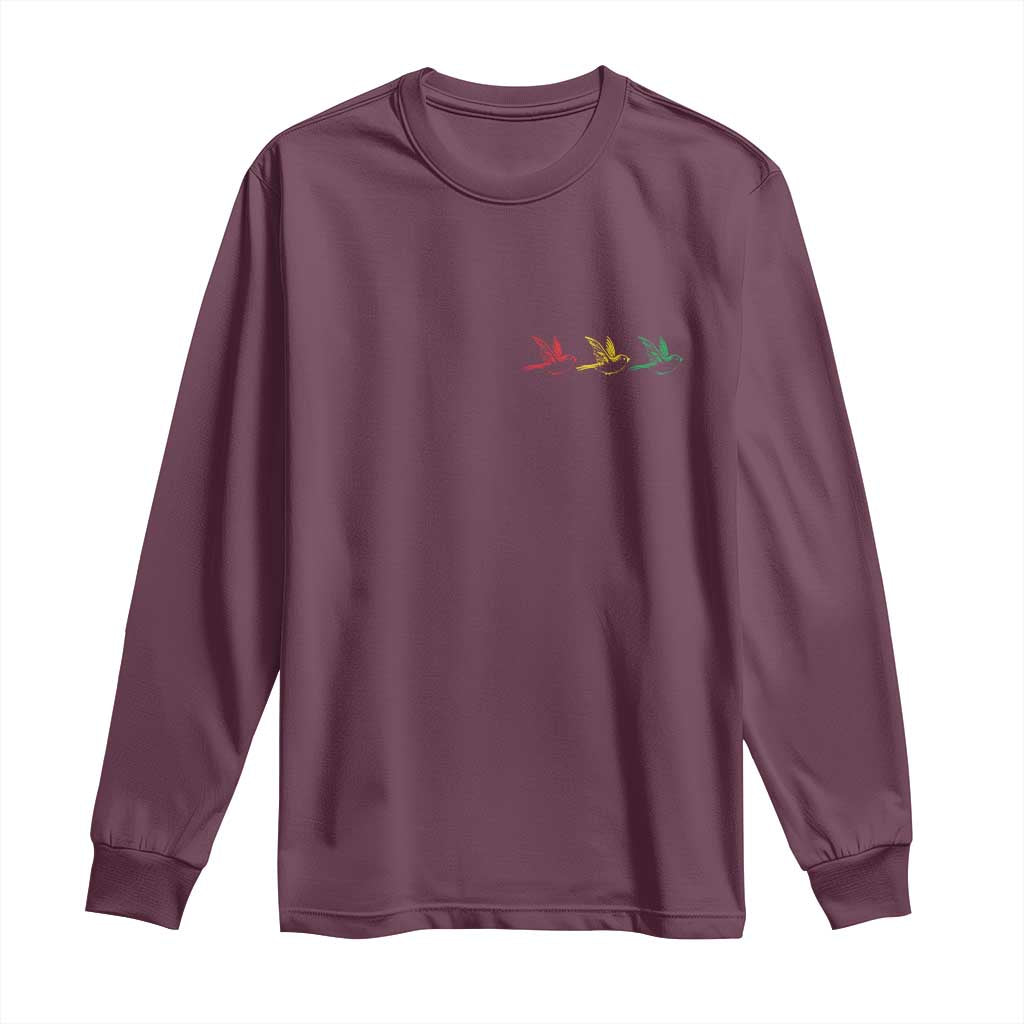 Little Birds Long Sleeve Shirt Rastafari Rasta Reggae Music Jamaican Pride - Wonder Print Shop