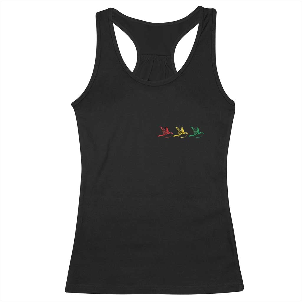 Little Birds Racerback Tank Top Rastafari Rasta Reggae Music Jamaican Pride - Wonder Print Shop
