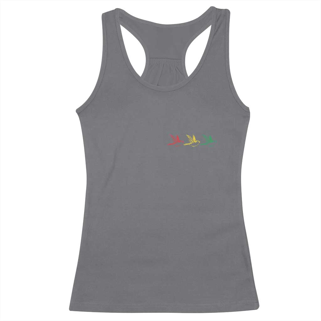 Little Birds Racerback Tank Top Rastafari Rasta Reggae Music Jamaican Pride - Wonder Print Shop