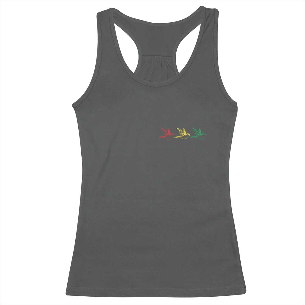 Little Birds Racerback Tank Top Rastafari Rasta Reggae Music Jamaican Pride - Wonder Print Shop