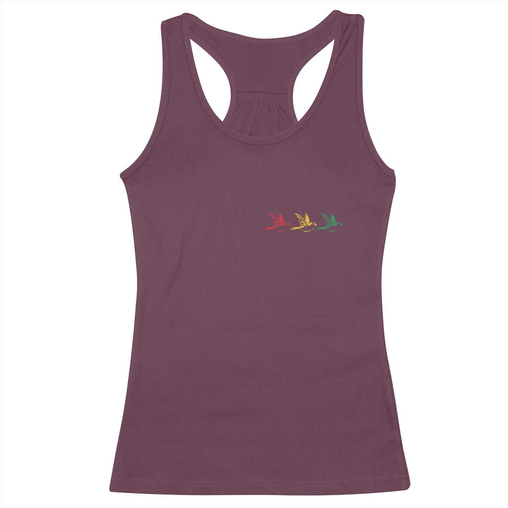 Little Birds Racerback Tank Top Rastafari Rasta Reggae Music Jamaican Pride - Wonder Print Shop