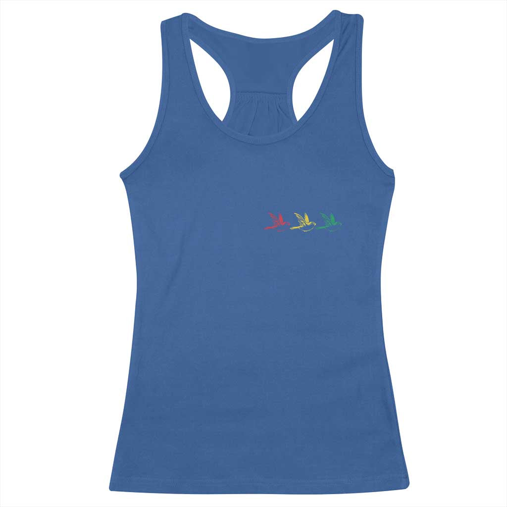 Little Birds Racerback Tank Top Rastafari Rasta Reggae Music Jamaican Pride - Wonder Print Shop