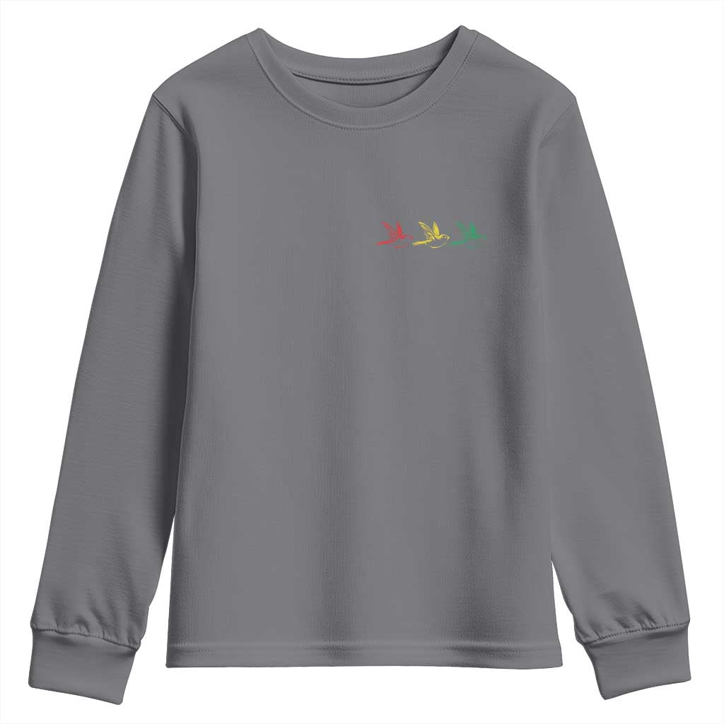 Little Birds Youth Sweatshirt Rastafari Rasta Reggae Music Jamaican Pride - Wonder Print Shop