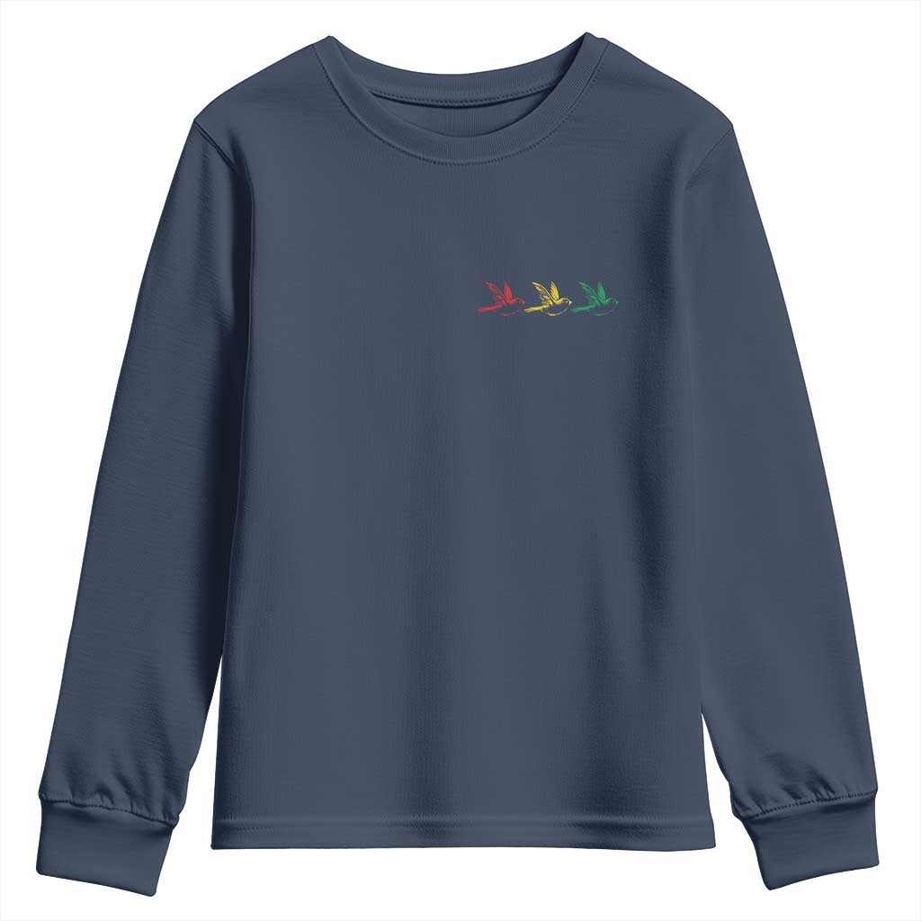 Little Birds Youth Sweatshirt Rastafari Rasta Reggae Music Jamaican Pride - Wonder Print Shop