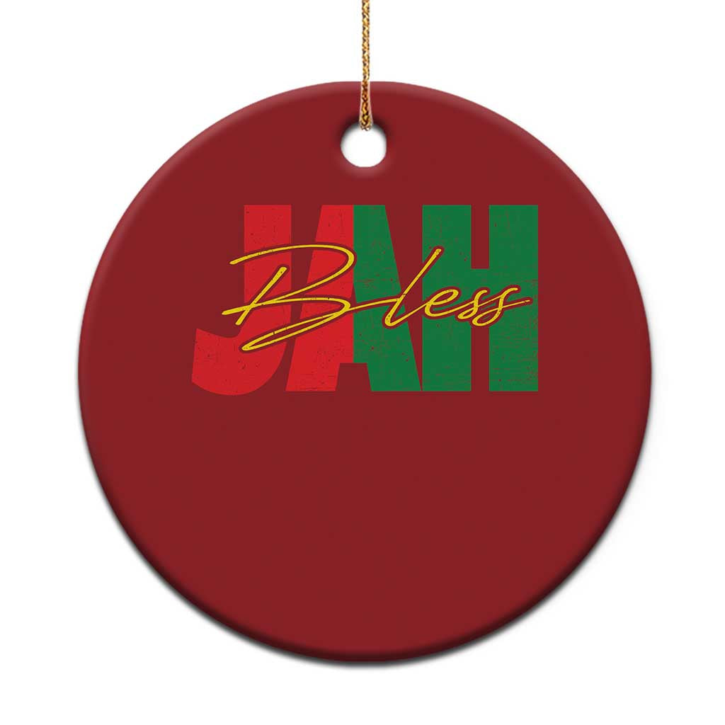 Rastafarian Jah Bless Christmas Ornament Retro Reggae Rastafari Jamaica Rasta - Wonder Print Shop