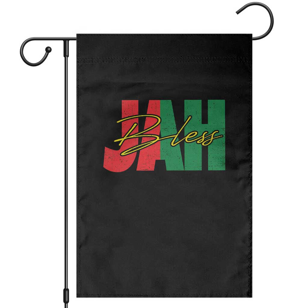 Rastafarian Jah Bless Garden Flag Retro Reggae Rastafari Jamaica Rasta - Wonder Print Shop