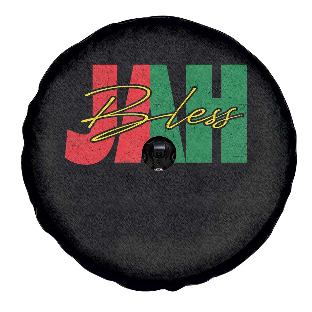 Rastafarian Jah Bless Spare Tire Cover Retro Reggae Rastafari Jamaica Rasta - Wonder Print Shop