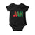 Rastafarian Jah Bless Baby Onesie Retro Reggae Rastafari Jamaica Rasta - Wonder Print Shop