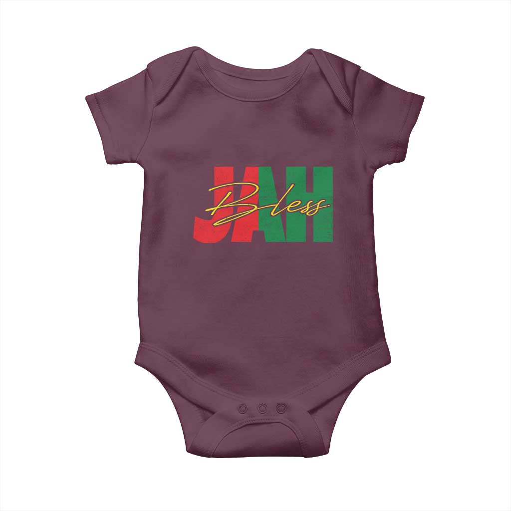 Rastafarian Jah Bless Baby Onesie Retro Reggae Rastafari Jamaica Rasta - Wonder Print Shop