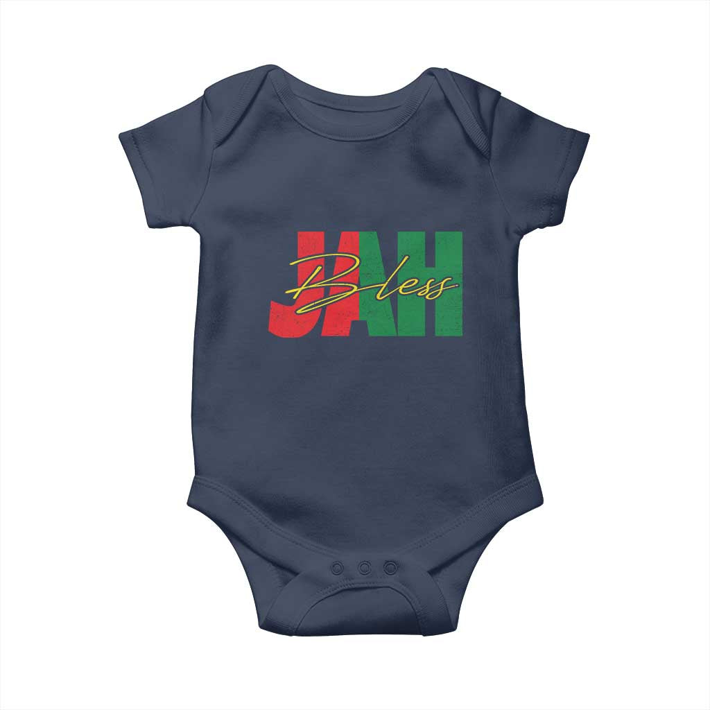 Rastafarian Jah Bless Baby Onesie Retro Reggae Rastafari Jamaica Rasta - Wonder Print Shop