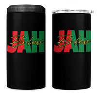 Rastafarian Jah Bless 4 in 1 Can Cooler Tumbler Retro Reggae Rastafari Jamaica Rasta - Wonder Print Shop