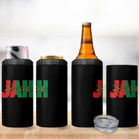 Rastafarian Jah Bless 4 in 1 Can Cooler Tumbler Retro Reggae Rastafari Jamaica Rasta - Wonder Print Shop