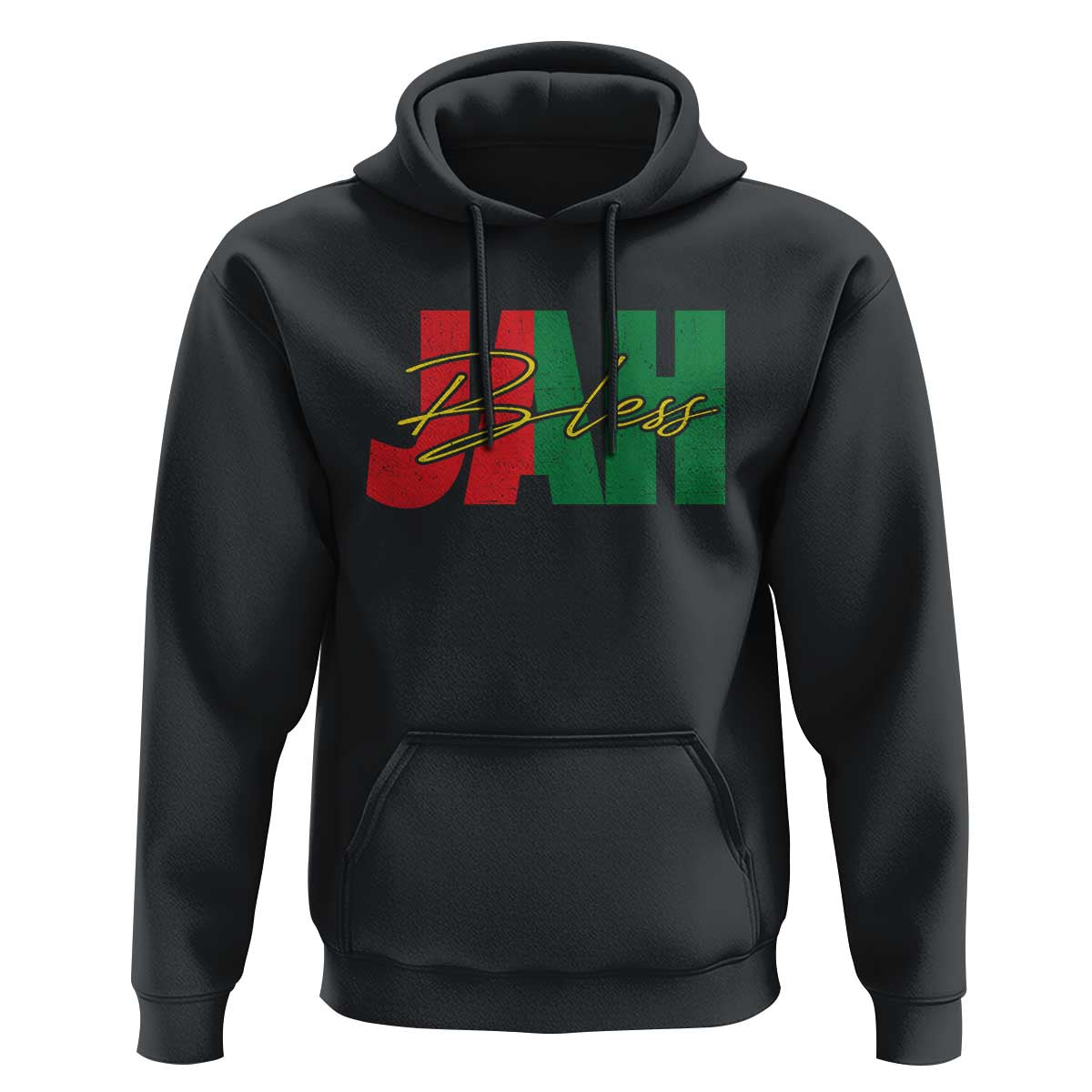Rastafarian Jah Bless Hoodie Retro Reggae Rastafari Jamaica Rasta - Wonder Print Shop