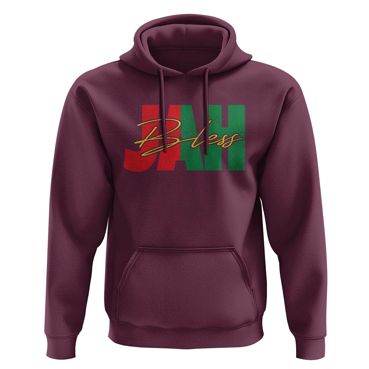 Rastafarian Jah Bless Hoodie Retro Reggae Rastafari Jamaica Rasta - Wonder Print Shop