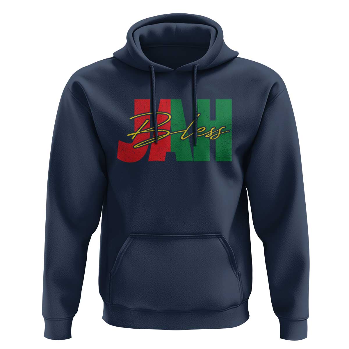 Rastafarian Jah Bless Hoodie Retro Reggae Rastafari Jamaica Rasta - Wonder Print Shop