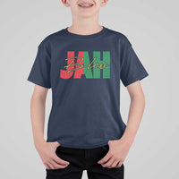 Rastafarian Jah Bless T Shirt For Kid Retro Reggae Rastafari Jamaica Rasta - Wonder Print Shop
