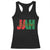 Rastafarian Jah Bless Racerback Tank Top Retro Reggae Rastafari Jamaica Rasta - Wonder Print Shop