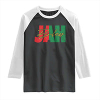 Rastafarian Jah Bless Raglan Shirt Retro Reggae Rastafari Jamaica Rasta - Wonder Print Shop