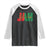Rastafarian Jah Bless Raglan Shirt Retro Reggae Rastafari Jamaica Rasta - Wonder Print Shop