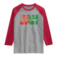 Rastafarian Jah Bless Raglan Shirt Retro Reggae Rastafari Jamaica Rasta - Wonder Print Shop