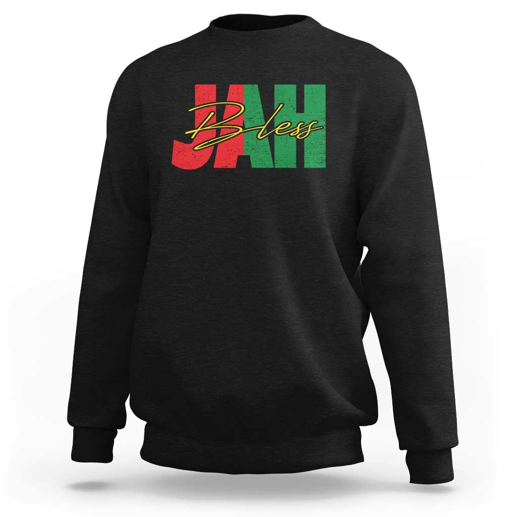 Rastafarian Jah Bless Sweatshirt Retro Reggae Rastafari Jamaica Rasta - Wonder Print Shop
