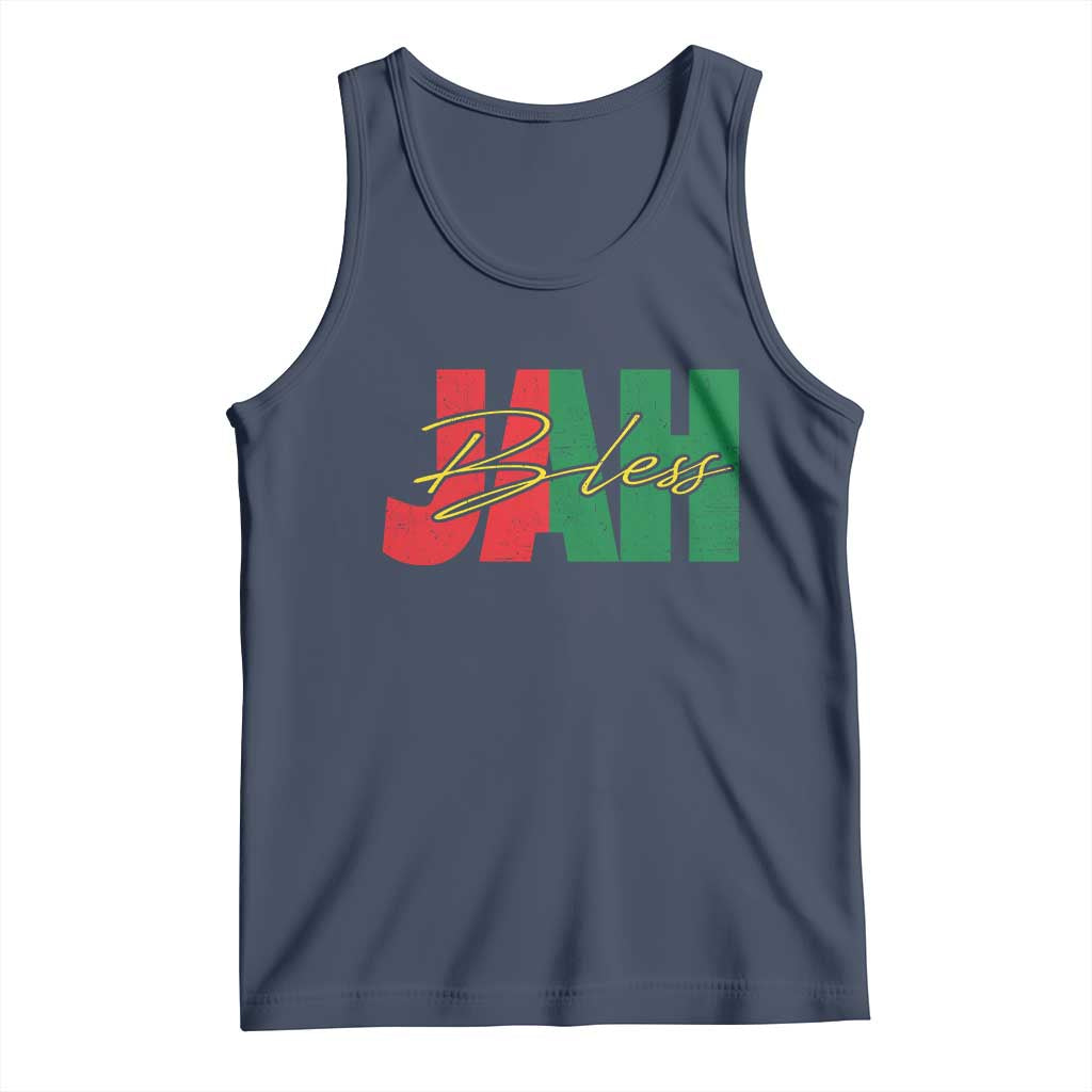 Rastafarian Jah Bless Tank Top Retro Reggae Rastafari Jamaica Rasta - Wonder Print Shop