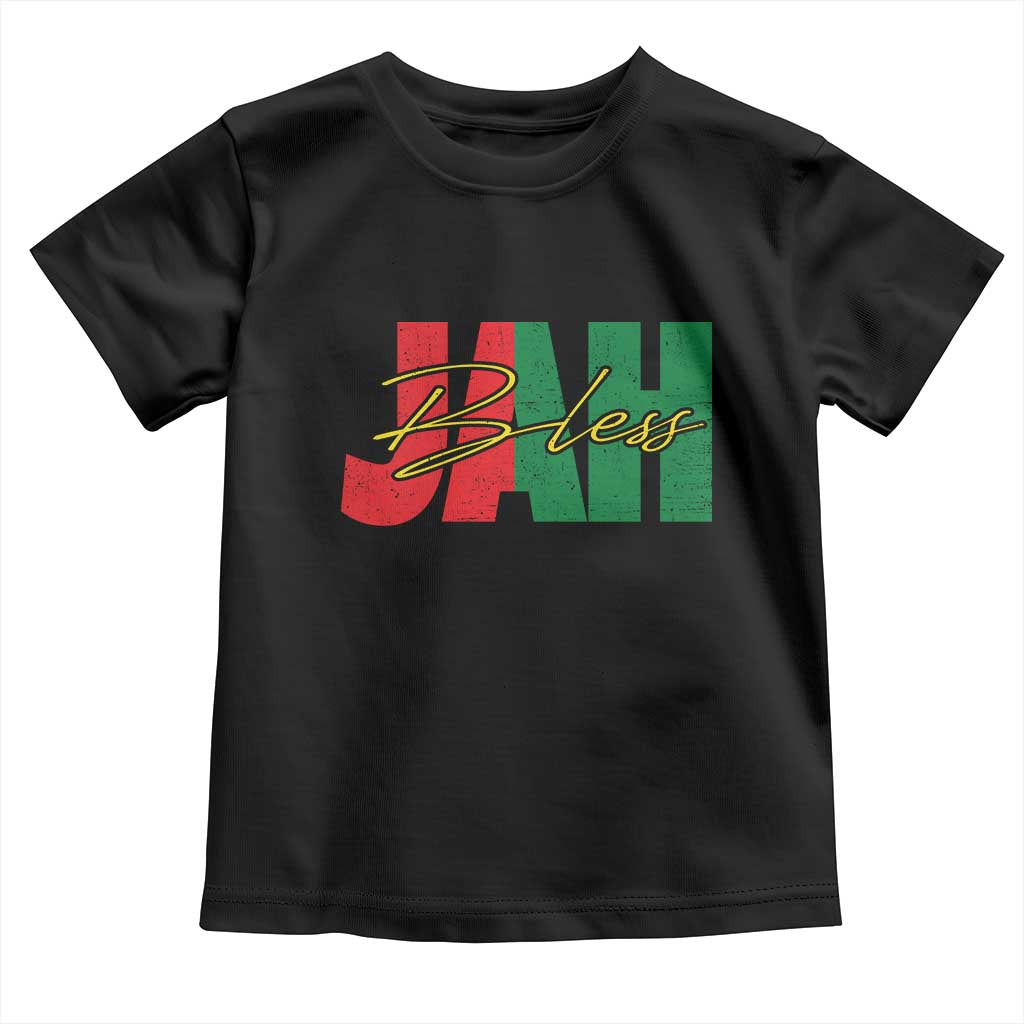 Rastafarian Jah Bless Toddler T Shirt Retro Reggae Rastafari Jamaica Rasta - Wonder Print Shop