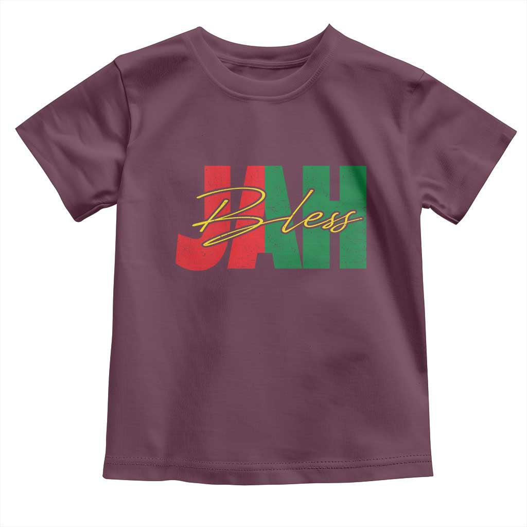 Rastafarian Jah Bless Toddler T Shirt Retro Reggae Rastafari Jamaica Rasta - Wonder Print Shop