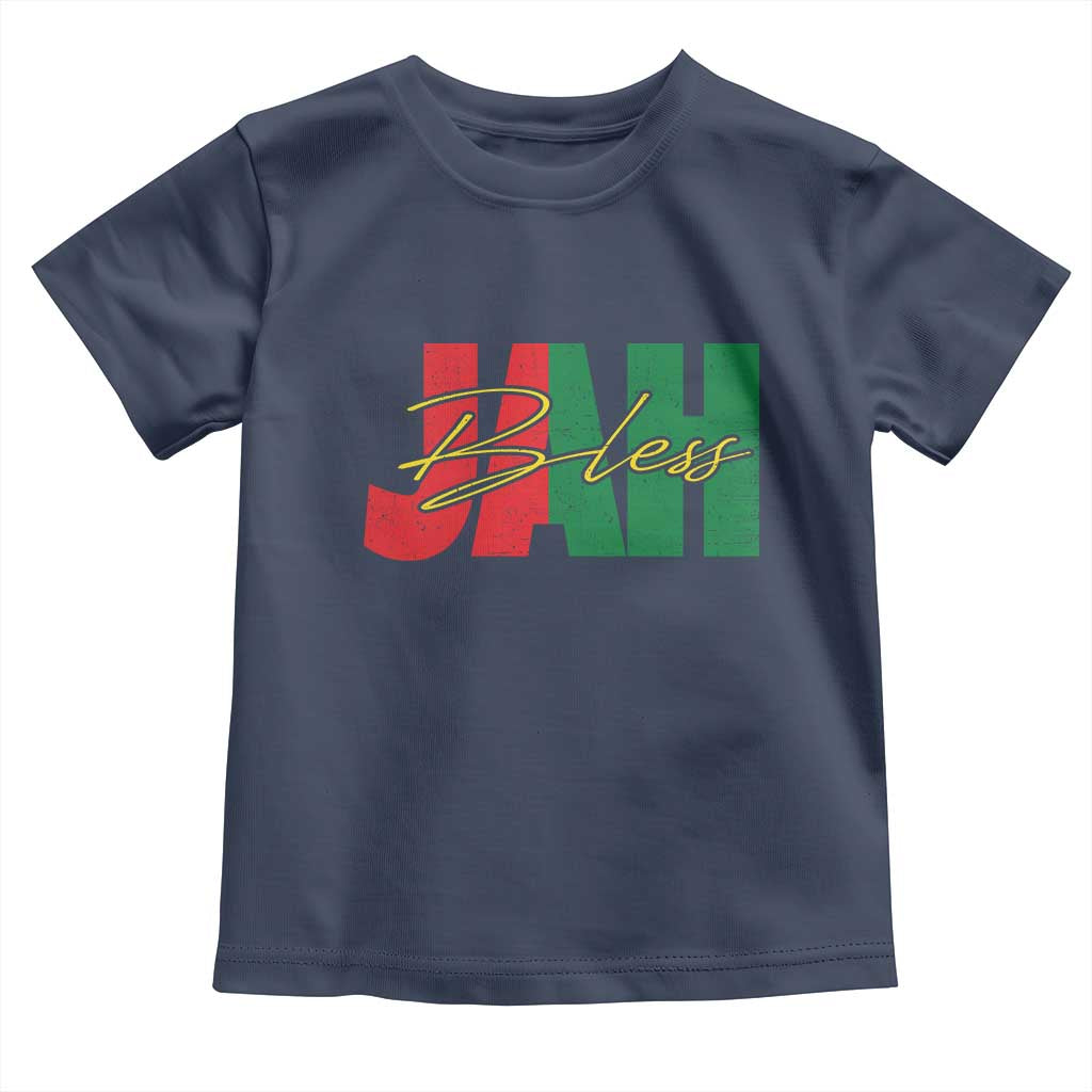 Rastafarian Jah Bless Toddler T Shirt Retro Reggae Rastafari Jamaica Rasta - Wonder Print Shop