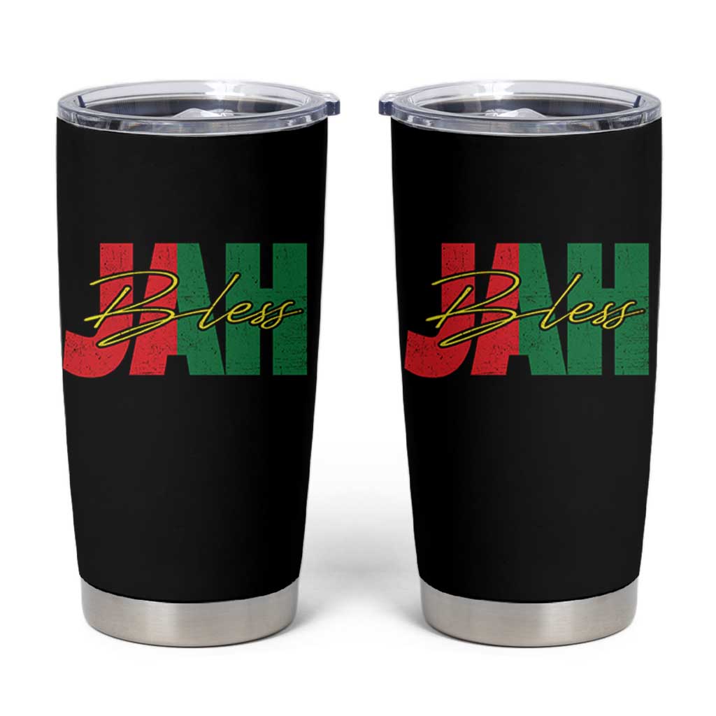 Rastafarian Jah Bless Tumbler Cup Retro Reggae Rastafari Jamaica Rasta - Wonder Print Shop