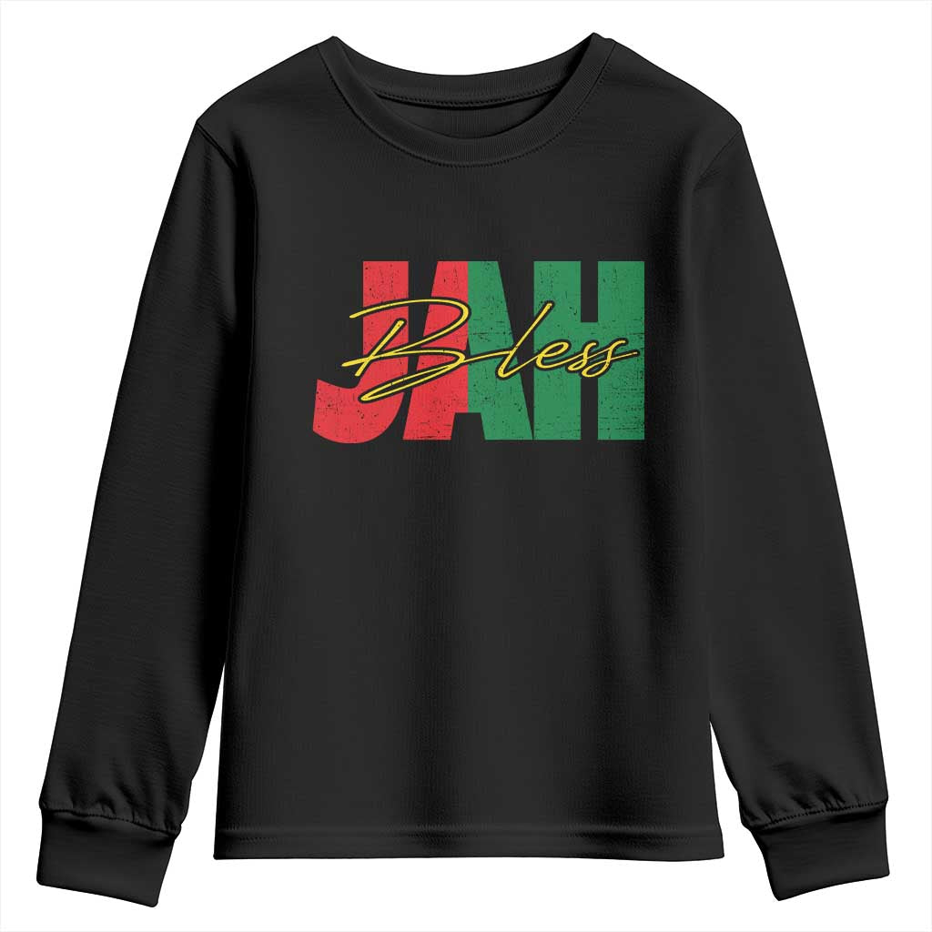 Rastafarian Jah Bless Youth Sweatshirt Retro Reggae Rastafari Jamaica Rasta - Wonder Print Shop