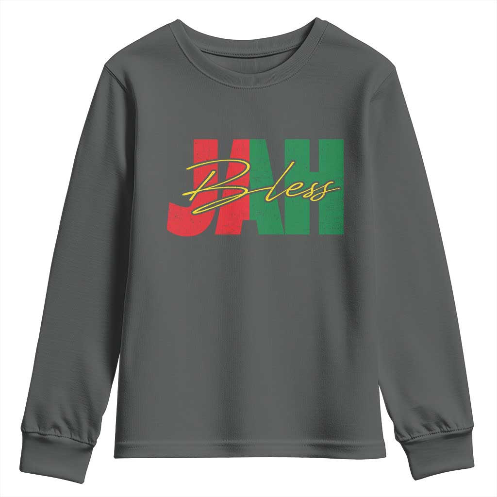Rastafarian Jah Bless Youth Sweatshirt Retro Reggae Rastafari Jamaica Rasta - Wonder Print Shop