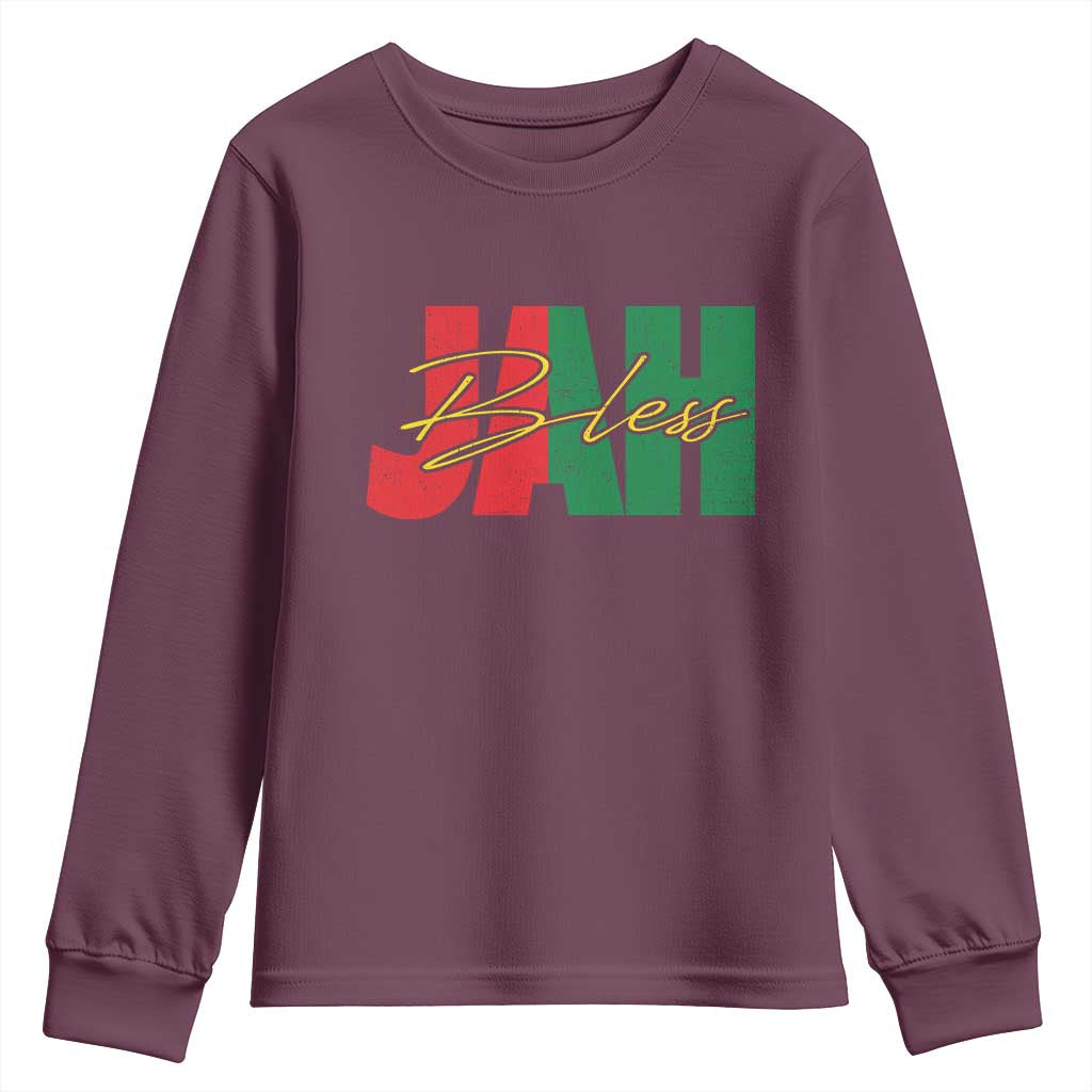 Rastafarian Jah Bless Youth Sweatshirt Retro Reggae Rastafari Jamaica Rasta - Wonder Print Shop