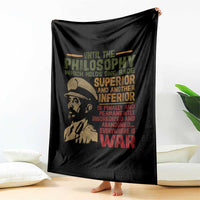 Haile Selassie Throw Blanket War Speech Lion of Judah Rasta Jah Bless - Wonder Print Shop