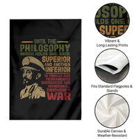 Haile Selassie Garden Flag War Speech Lion of Judah Rasta Jah Bless - Wonder Print Shop